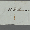 [Thoreau, Henry David], ANS to. [Feb.? 15?, 1839?] or [Fall 1845]