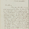 Thoreau, Henry D[avid], ALS to. Oct. 25, 1843