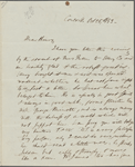 Thoreau, Henry D[avid], ALS to. Oct. 25, 1843