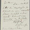 Ticknor and Fields, ALS to. Apr. 2, 1867