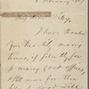 Wiley, B. B., ALS to. Feb. 6, 1867