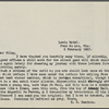 Wiley, B. B., ALS to. Feb. 6, 1867