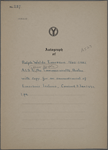 Wright, Elizur, editor of "The Commonwealth," ALS to. Jan. 3, 1852