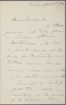 Edward Waldo Emerson, ALS to [Rev. James Freeman] Clark[e]. Apr. 28, 1882