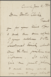 Edward Waldo Emerson, ALS to [Rev. James Freeman] Clarke. Jun. 13, 1885