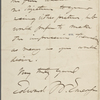 Edward Waldo Emerson, ALS to [Rev. James Freeman] Clarke. Jun. 13, 1885