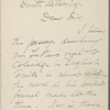 Edward Waldo Emerson, ALS to DeWitt Miller. Oct. 26, 1902