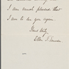 Ellen T. Emerson, ALS to J[ean] T. Chapin. Oct. 29, 1884