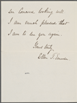 Ellen T. Emerson, ALS to J[ean] T. Chapin. Oct. 29, 1884