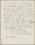 Sanborn, F[ranklin] B[enjamin], ALS to [Oliver Wendell] Holmes. Mar. 20, 1884