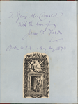 "Of Beauty." Holograph essay, draft, unsigned, undated. Engraved portrait on frontispiece