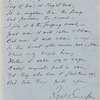 "Merlin's Song." Holograph poem, unsigned, undated
