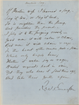"Merlin's Song." Holograph poem, unsigned, undated