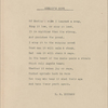 "Merlin's Song." Holograph poem, unsigned, undated
