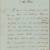 "To The Public." Holograph MS, unsigned, undated