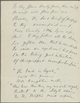 "As I left my door..." Holograph poem, in honor of J. R. Lowell's fortieth birthday, unsigned, undated