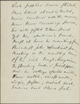 "As I left my door..." Holograph poem, in honor of J. R. Lowell's fortieth birthday, unsigned, undated