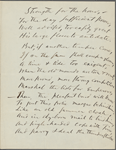 "As I left my door..." Holograph poem, in honor of J. R. Lowell's fortieth birthday, unsigned, undated