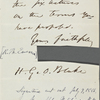 Blake, H[arrison] G[ray] O[tis], AL[S] to. May 14, 1866