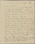 Carlyle, Thomas, ALS to. Apr. 28, 1829 [i.e. 1839]