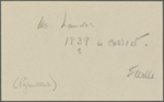 Carlyle, Thomas, ALS to. Apr. 28, 1829 [i.e. 1839]