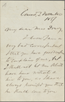 Drury, [Emily Mervine], ALS to. Nov. 2, 1857