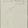 [Hawthorne, Sophia Amelia Peabody], ALS to. [1843?]