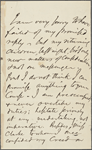 Peabody, Miss [Elizabeth Palmer], ALS to. [n.d.]