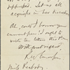 Peabody, Miss [Elizabeth Palmer], ALS to. [n.d.]