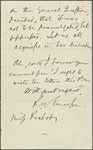 Peabody, Miss [Elizabeth Palmer], ALS to. [n.d.]