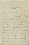 Stoddard, [Richard Henry], ALS to. Oct. 11, 1858
