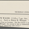 Whipple, E[dwin] P[ercy], ALS to. Apr. 22, 1858