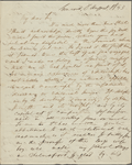 Hunt, Benjamin P[eter], ALS to. Aug. 8, 1843