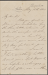 Bennett, William Cox, ALS to NH. May 16, 1860.