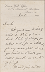 [Lucas, Sam], AL, incomplete, to NH. Nov. 5, 1859.