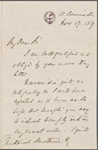 Lucas, Sam, ALS to NH. Nov. 17, 1859.