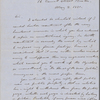 Oliver, Peter, ALS to NH. May 9, 1851.