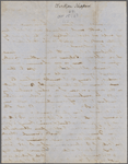 Sheppard, Clarkson, ALS to NH. Oct. 15, 1863.