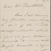 Synge, W[illiam] W[ebb] Follett, ALS to NH. Aug. 19, 1861.