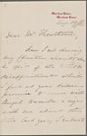 Synge, W[illiam] W[ebb] Follett, ALS to NH. Aug. 19, 1861.