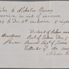 MS bill for services rendered the United States by Nicholas Bovey, dated District of Salem and Beverly Port of Salem, Dec. 7, 1848; receipted by Bovey and attested and signed by Nathaniel Hawthorne as Surveyor.