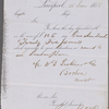 4 MS Receipts.   
 1 for rent of house in Herbert Street, 1847. 
 2 from William D. Ticknor & Co., 1851 & 1855. 
 1 for music lessons, 1867.