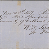 4 MS Receipts.   
 1 for rent of house in Herbert Street, 1847. 
 2 from William D. Ticknor & Co., 1851 & 1855. 
 1 for music lessons, 1867.