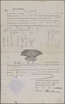 Consul's certificate, Liverpool, July 6, 1855, relating to cargo of "Pacific," signed by Nathaniel Hawthorne.