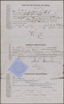 Consul's certificate, Liverpool, Mar. 6, 1857, relating to cargo of "Sardinia," signed by Nathaniel Hawthorne.