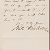 [Bennett, William Cox], ALS to. Sep. 12, 1854.