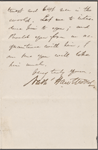 [Bennett, William Cox], ALS to. Sep. 12, 1854.