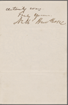 Bright, [Henry A.], ALS to. Nov. 22, 1854. 