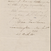 Chorley, [Henry Fothergill], ALS to. [Mar. 5, 1860]. With ALS by Sophia Peabody Hawthorne.