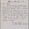 Fields, [J. T.], ALS to. Nov. 14, 1852.